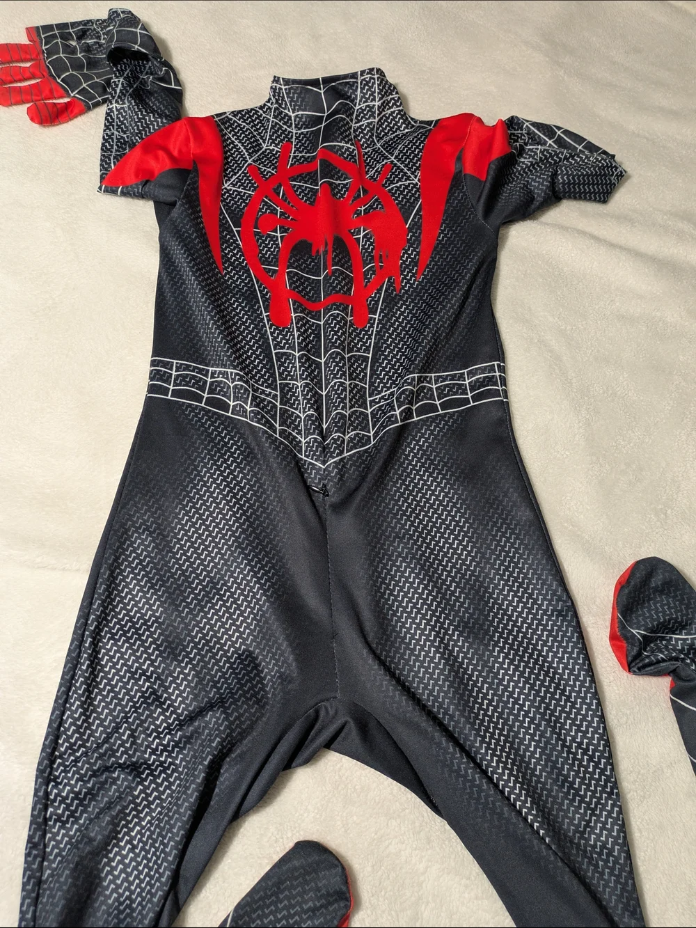 Marvel Spider-Man Miles Morales Kids Cosplay Bodysuit Jumpsuit Size 130 / 6-8 M - Picture 3 of 7